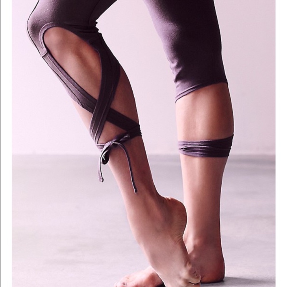 Free People Mauve Pink Turnout Wrap Ballet Legging